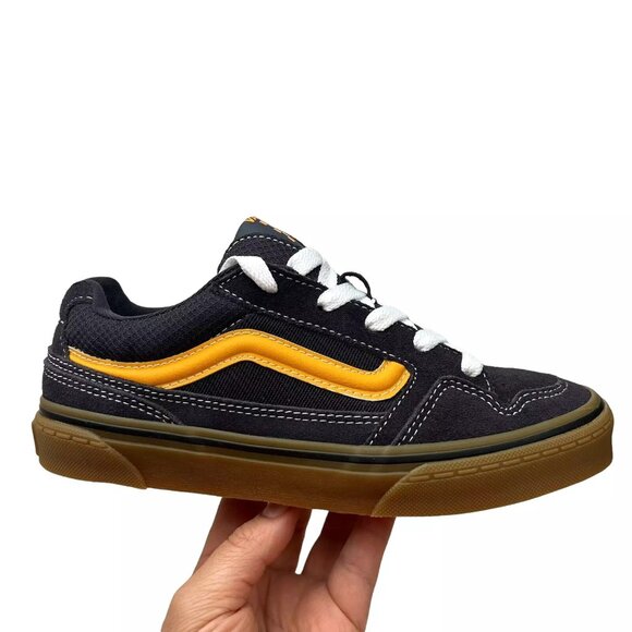 Vans Other - Vans Caldrone Youth Boy's Suede Sneakers Size 3 Navy Blue Classic Stylish Shoes